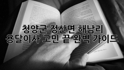청양군 정산면 해남리 용달이사🚚 고민 끝! 완벽 가이드✨